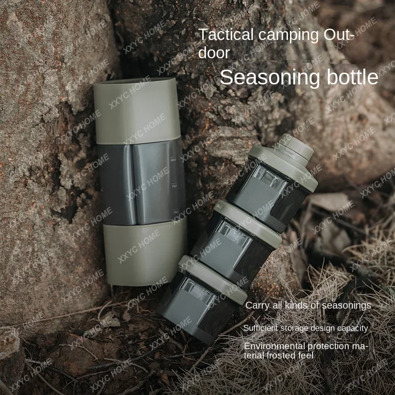 Outdoor Seasoning Box Travel Portable Seasoning Bottle Combination Set Camping Seasoning Oil Bottle Easy Storage Capacity Suffic