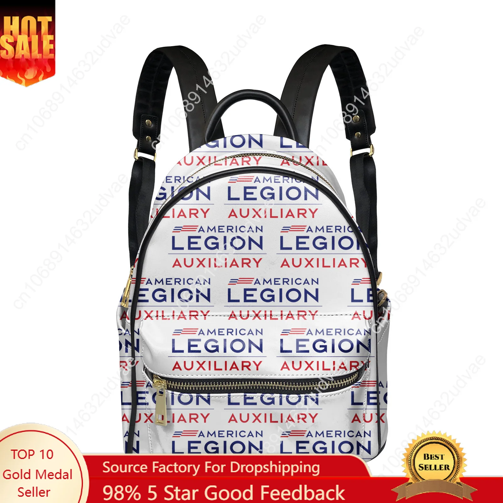 

American Legion Logo Backpack Womens Men Knapsack Personalized Text Image Double Shoulder Bag Business Rucksack Gift Daypack
