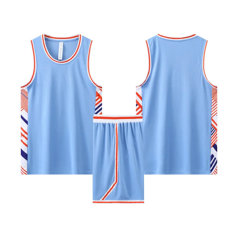 Brand basketball jerseys sleeveless vest five quarter pants set custom print number and name 7701Basketball uniform custom 151