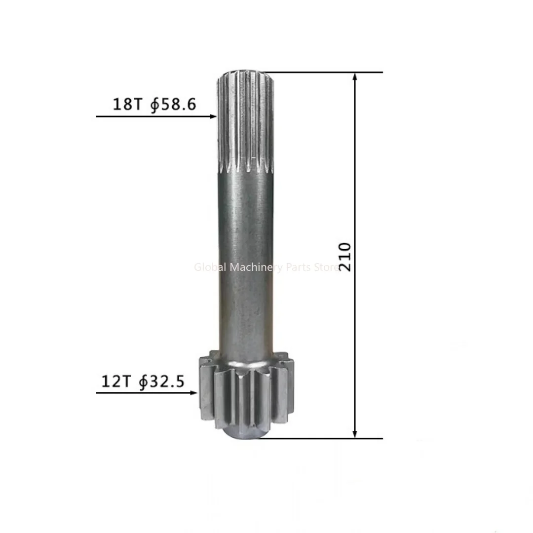 Komatsu 110 120 130 Excavator Travel Motor Shaft Pump Shaft Primary Sun Gear Planetary Gear
