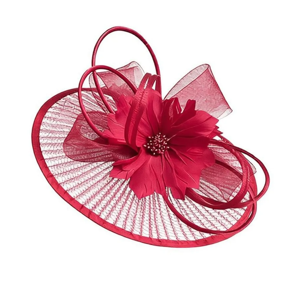 

Hairpiece Mesh Flower Headband Elegant Vintage Flower Fascinator Fascinator Headband Floral Mesh Veil Hat Costume Parties