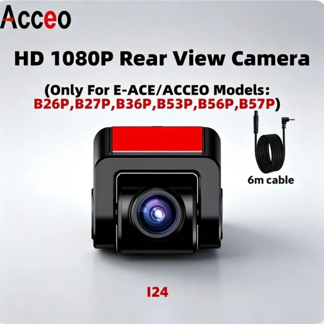 Acceo 1080P HD Rear View Camera, Special Compatible with Dash Cam Models, with 6M Cable for Clear Rear Recording Parking Safety