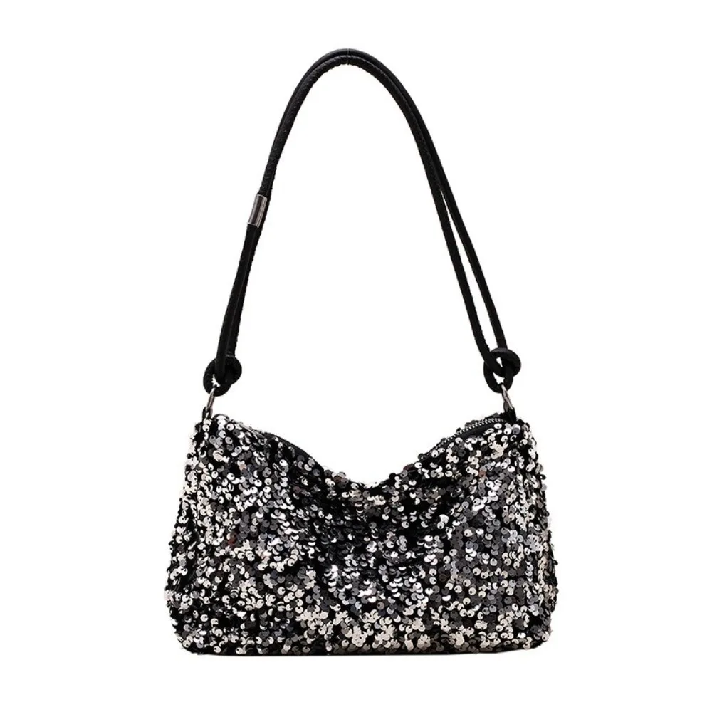 

Fashion Multifunctional Underarm Bag with Sequins Portable Tote Bag Large Capacity Handbag Women