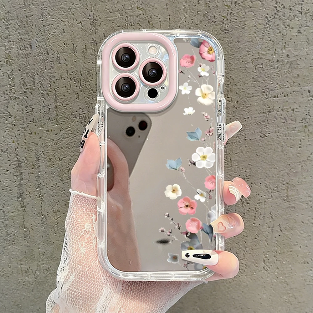 Tulpenblumen Air Cushion Spiegel Handyhülle für iPhone 17 15 14 16 Pro Max 13 12 11 Pro X XR XS MAX 7 8 Plus 17Air Modische Hülle – Detail 10