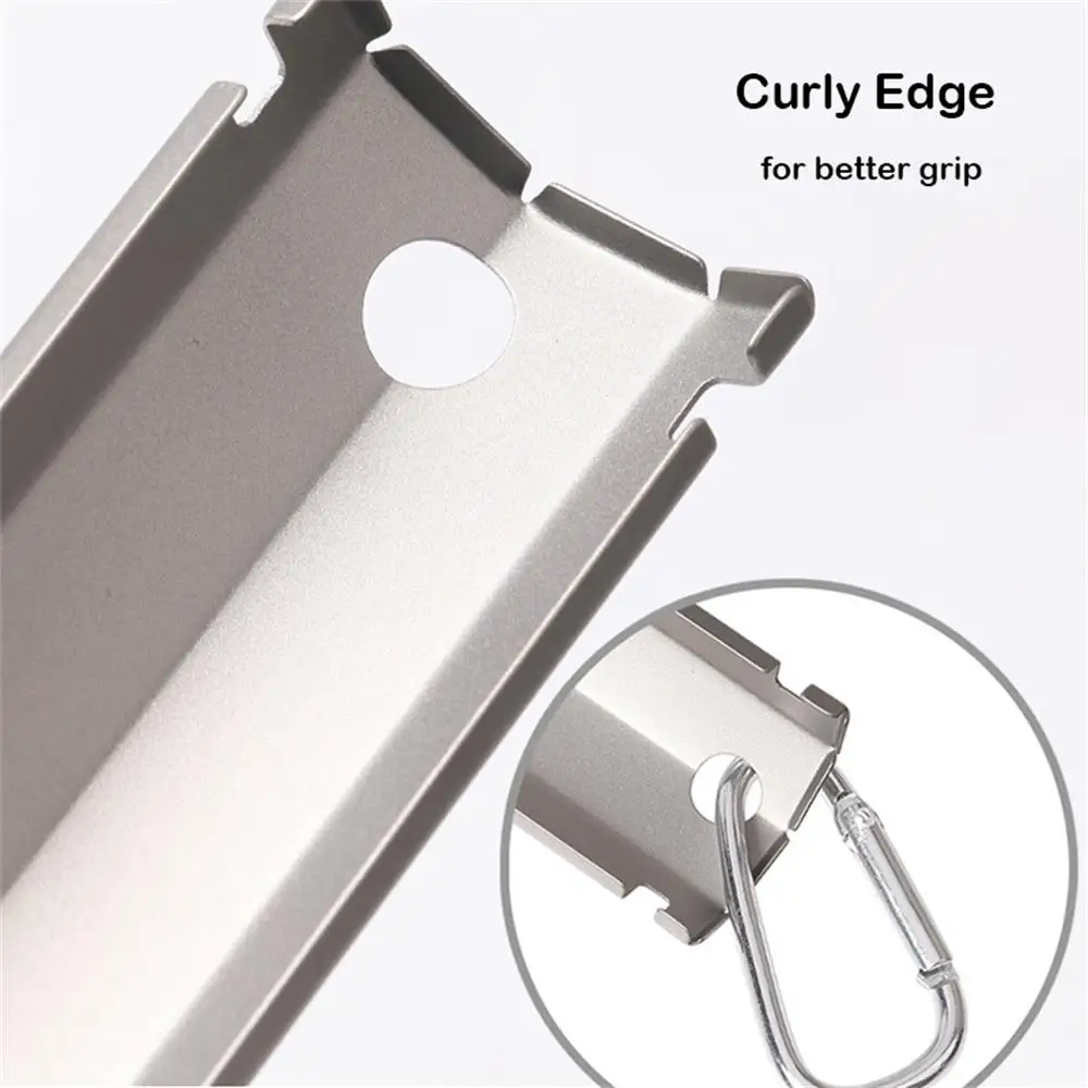 مجرفة مسننة يدوية للحديقة من التيتانيوم من Taruor بمقبض ناعم محمول ومتين للتخييم في الهواء الطلق والمشي لمسافات طويلة وحقيبة الظهر مع مشبك #2