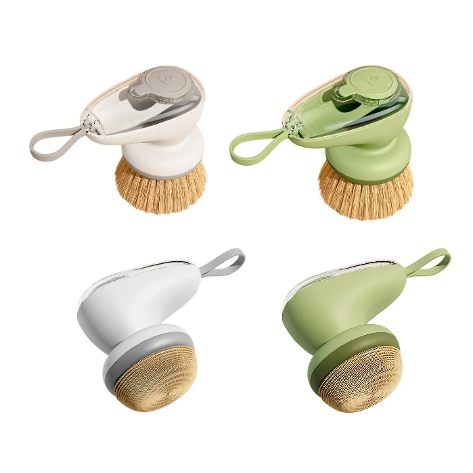 Dish Brush with Soap Dispenser Easy to Use Leakproof Pot Cleaning Brush for Pan Pot Scrubber Sink Cleaner Dishes Kitchen