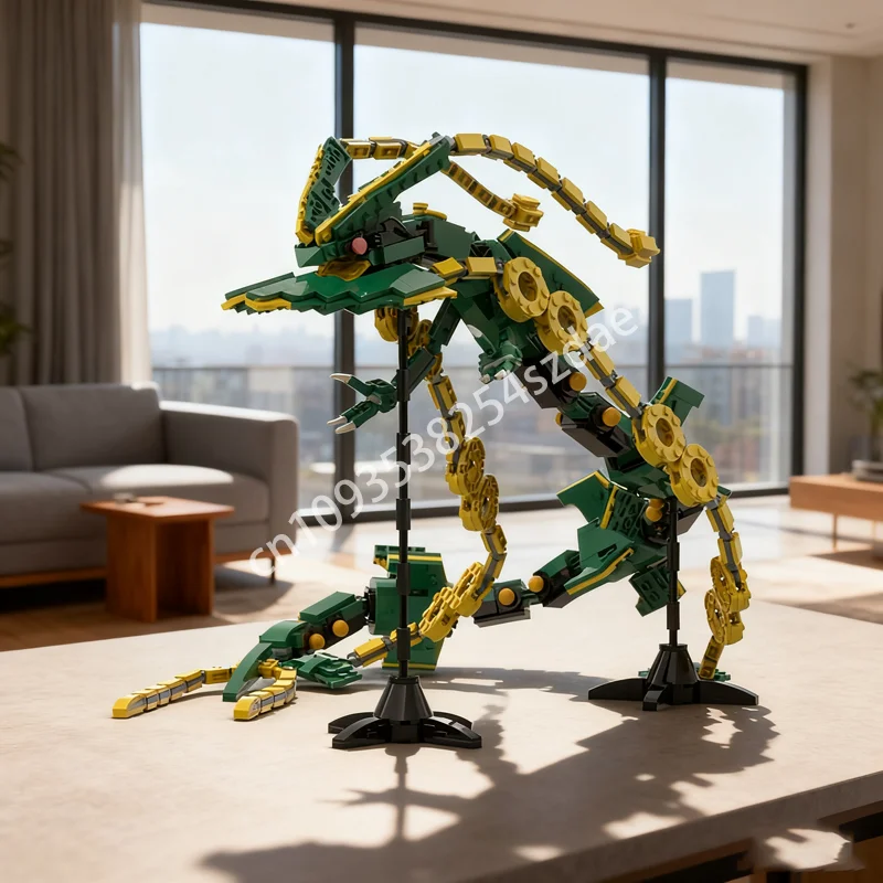 1105 قطعة MOC ميجا Rayquaza الحيوانات الأليفة نموذج اللبنات العمارة لتقوم بها بنفسك هدايا عيد الميلاد ألعاب إبداعية التعليم الطوب عيد ميلاد