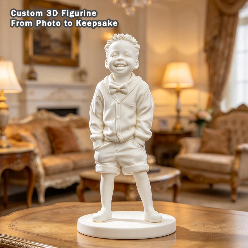 Q Version Custom 3D Printed Portrait Figurine Personalized Photo Mini Human Statue Resin Figure Wedding New House Birthday Keeps