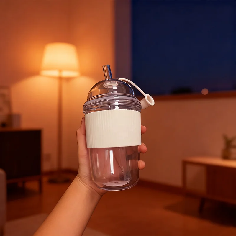 

630 мл термостойкая соломенная чашка для чая Boba, большая емкость, бутылка для воды с кофе, молоком, чаем и крышкой, пластиковый стакан для чая с молоком и бобой