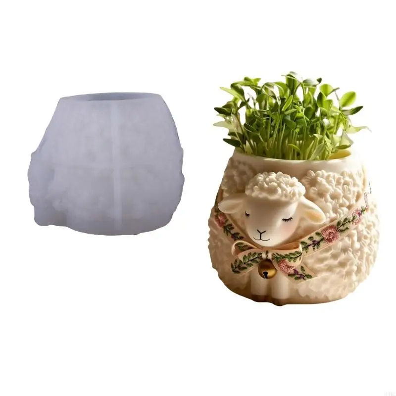 

R3MC Sheep Silicone Molds Suitable for Resin Crafts Embossed Planter Jewelry