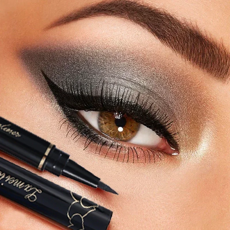 Ultra Thin Silky Matte Liquid Eyeliner Pen Waterproof Lasting Not Blooming Easy To Color Black Eye Liner Pencil Eyes Makeup Tool