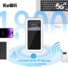 KuWFi M46-e AX1800 5G E-Sim 휴대용 라우터 1800Mbps 속도 고성능 모바일 4500 Mah 배터리 5G 미니 Wifi Cpe 라우터 3