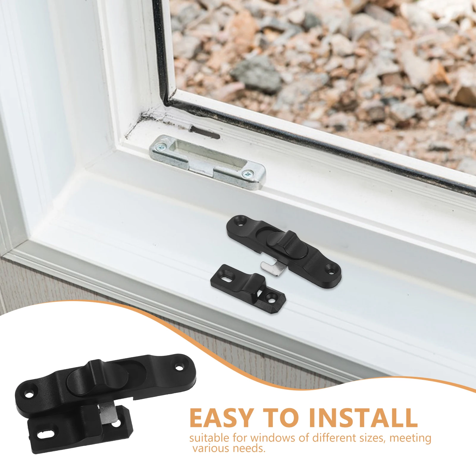 

Sliding Window Screen Door Lock Stainless Steel Security Latch Replacement Push Pull Adjustable Glass Door Bolt Locks Hardware