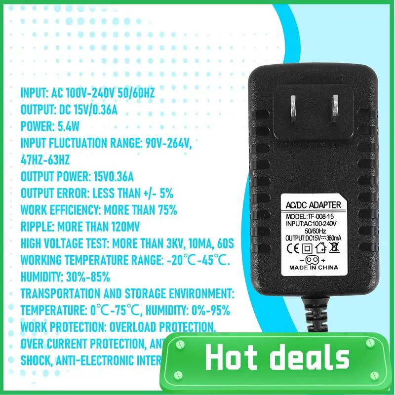 Pengisi Daya Adaptor Daya Alat Cukur A74X-5.4W 15V/0,36A untuk Alat Cukur HQ8505 AT790 AT810