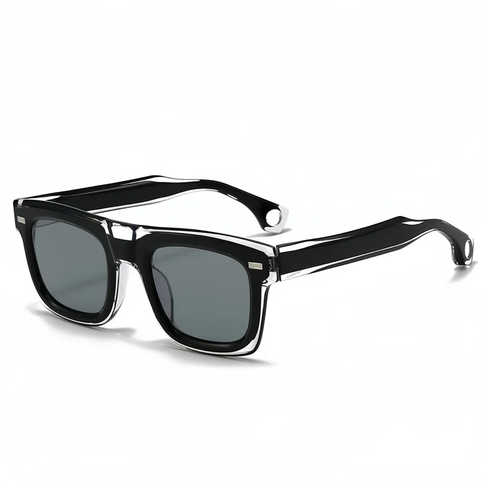 

Women High end Brand Designer Square Acetate Sun glasses Men's Outdoor Driving Mountaineering Travel UV400 Sunscreen Sunglasses