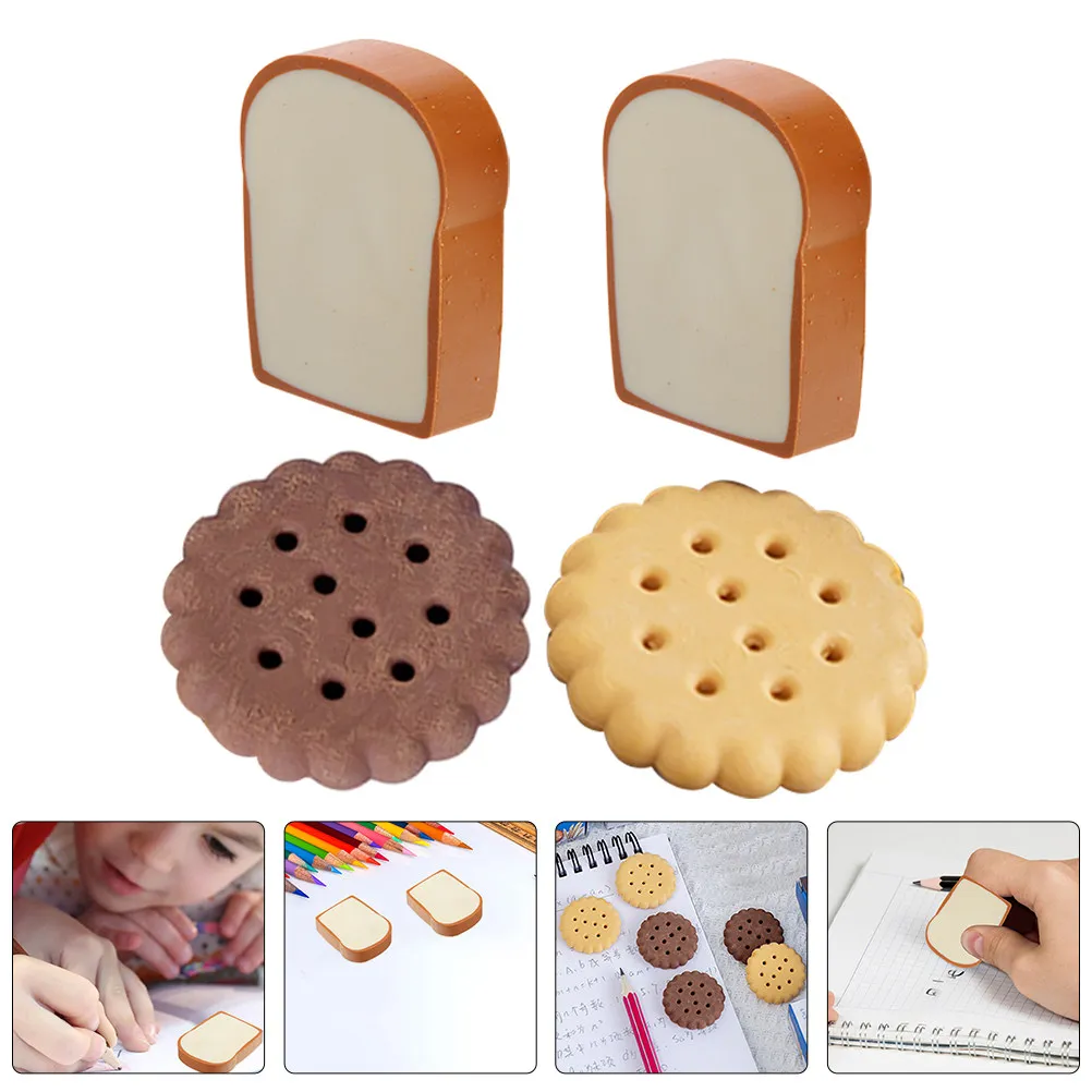 

Милые ластики в форме тостов, классные мультяшные ластики-еда для поощрения в классе и на вечеринках