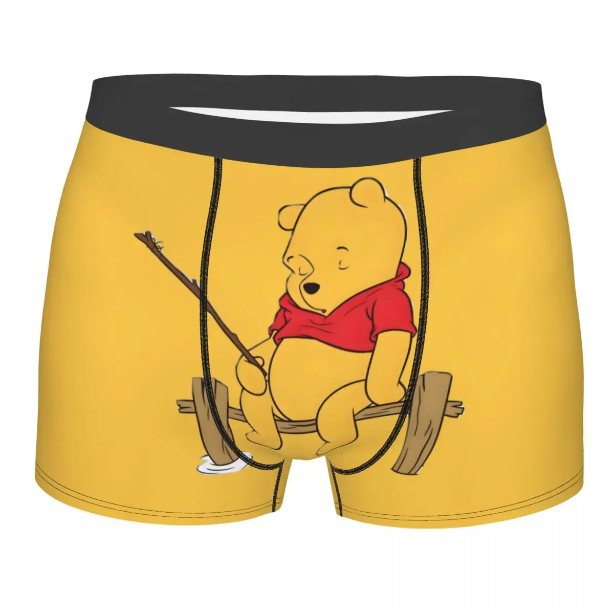 

Мужские боксеры с Винни-Пухом на заказ, нижнее белье с 3D принтом, трусы, эластичные трусы