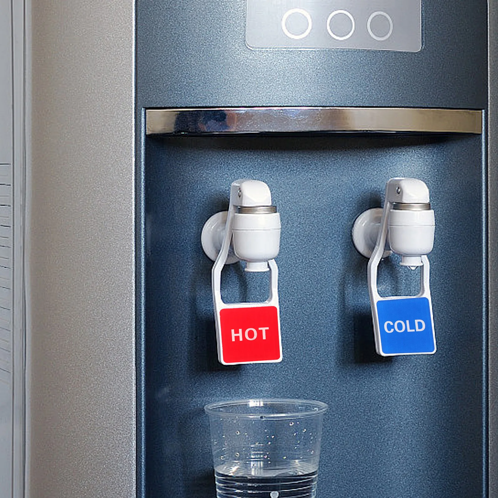 Hot Cold Water Heater Labels Waterproof Self-Adhesive Faucet Signs for Bathroom Kitchen Easy Install Clear