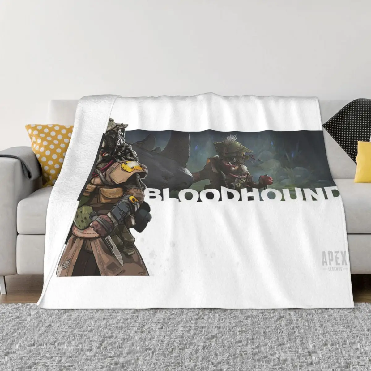 Blood Hound Apex Legends Flannel Blanket Pathfinder Bangalore 80s Game Funny Throw Blanket for Home Rug Piece