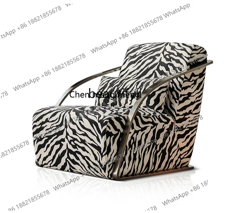 فاخر إيطالي بسيط وخفيف الوزن، أريكة حديثة وبسيطة، غرفة معيشة، غرفة نوم، شرفة، أريكة فردية، كرسي ترفيهي #2