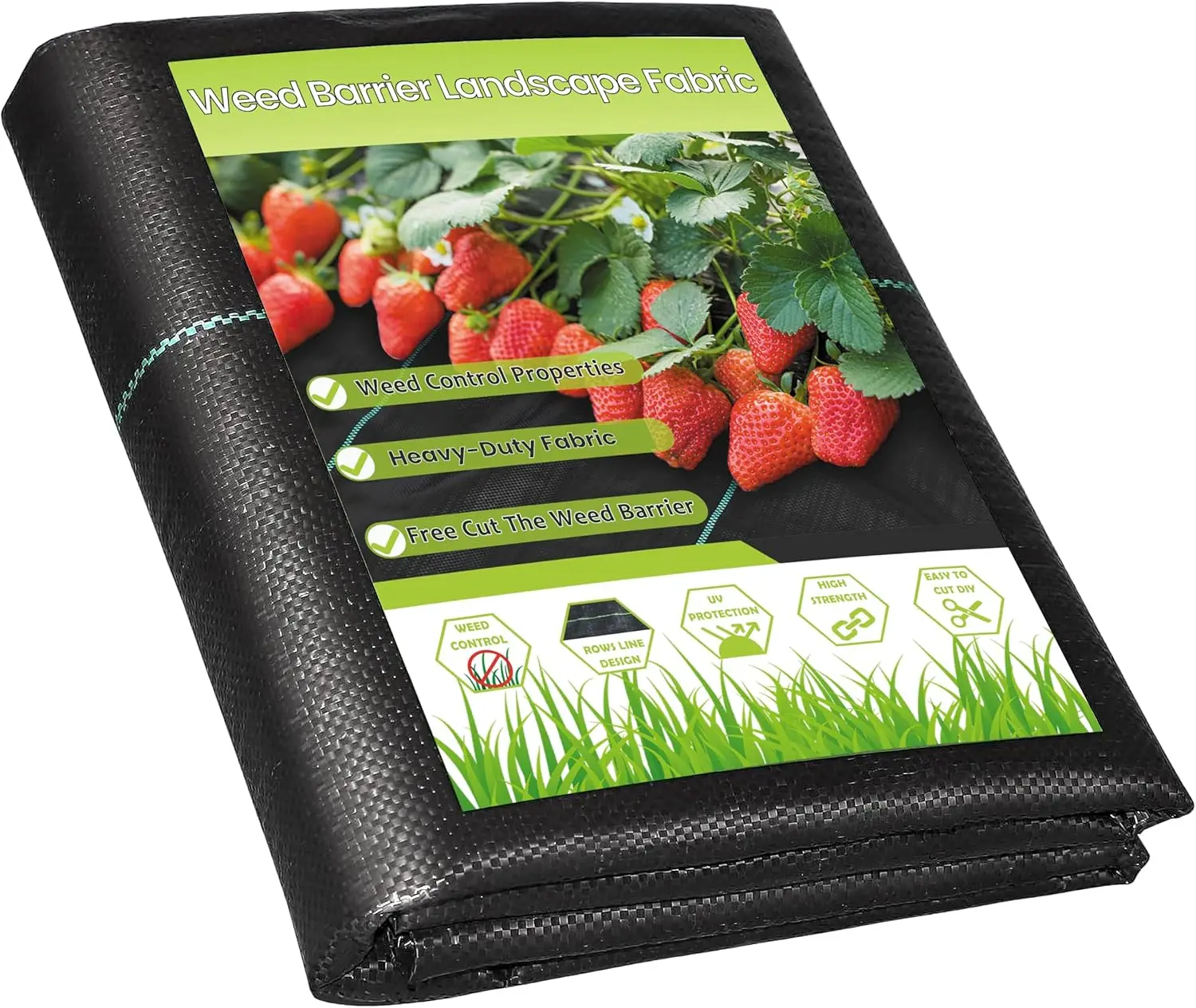 

Heavy Duty Weed Barrier Fabric, 3x50FT, Durable Garden Cover for Landscaping and Driveways