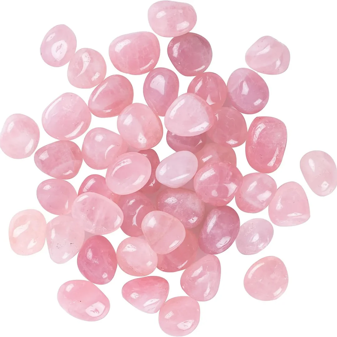 Natural Rose quartz rolling stones, polished crystals, irregular crystals, bulk crystals, outdoor garden decorative stones