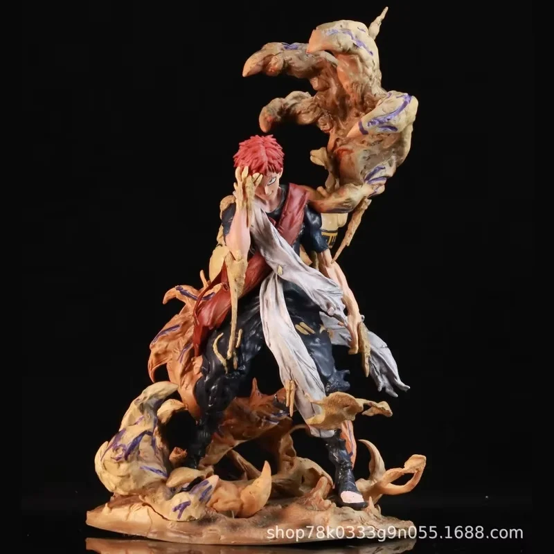 Anime Naruto Iron Curtain Gaara Doppelköpfige Actionfigur Ersatz-Resonanzfigur Modell Desktop-Ornamente Jungen-Spielzeug Geschenke