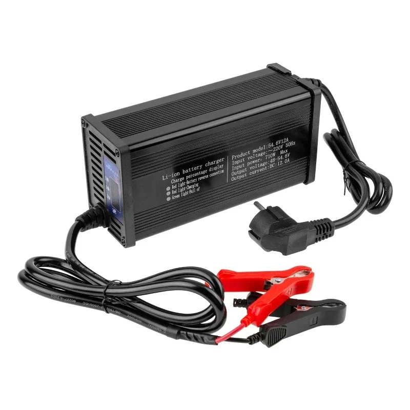 5A/10A/12A Electric Lithium Battery Charger 54.6V/67.2V/84V Intelligent Fast Charging 13S 16S 20S High-power Vehicle Chargers