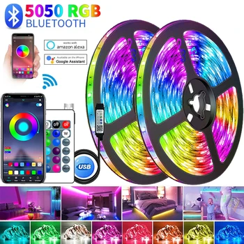 רצועת הוביל אורות 5050 rgb 5v הוביל אור יישום רצועת שליטה הוביל מנורת קלטת diode אורות לחדר טלוויזיה תאורה אחורית