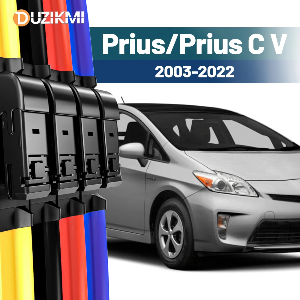 Für Toyota Prius C V 2003-2022 2015 2016 2017 2018 2019 2020 2021 2 Stück Frontscheibenwischer Rot Blau