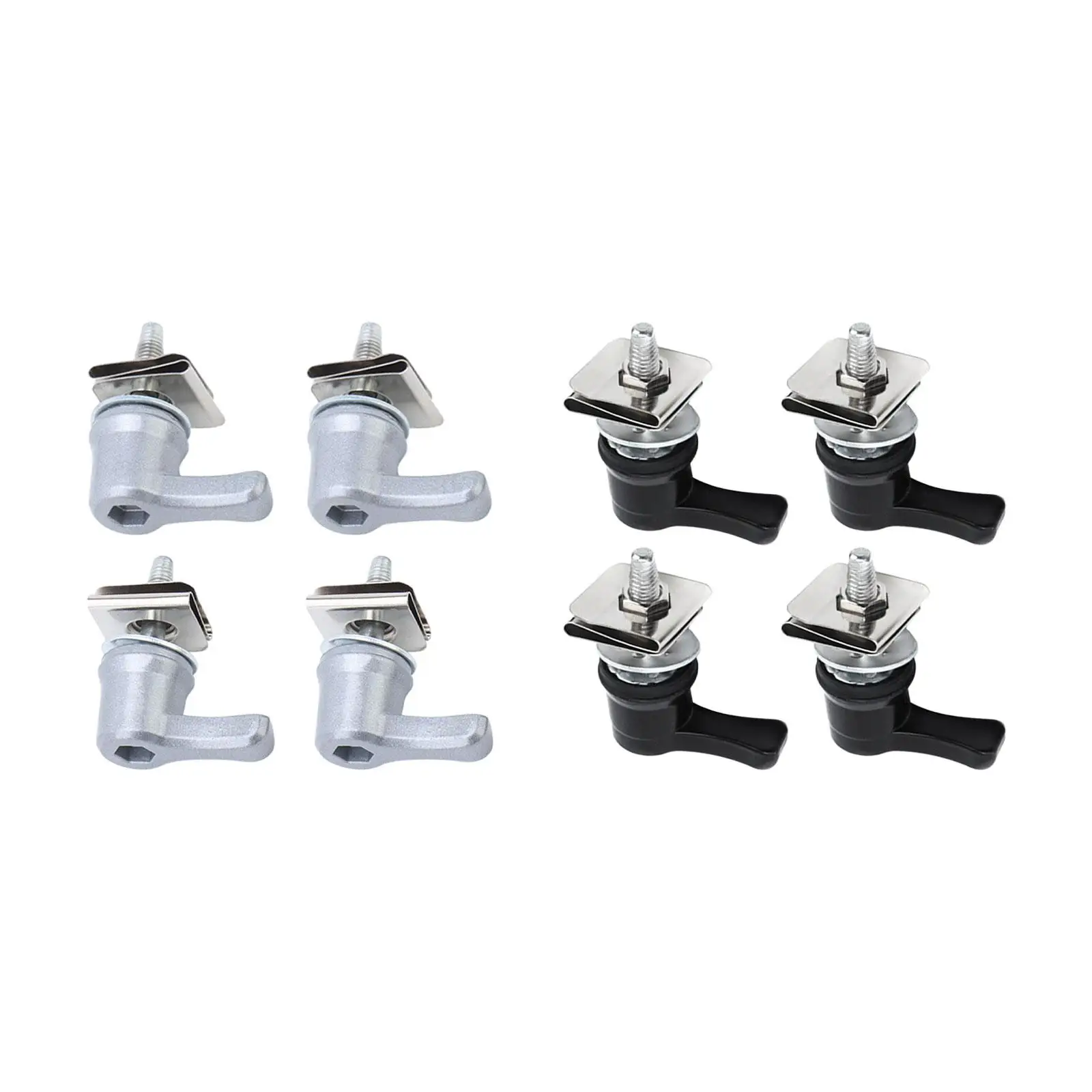 

4 Pieces Saddlebag Mount Set Metal Easy to Install Motorcycle Saddlebag Lever Lock Bolts Nuts Mounting Set for Street Glide