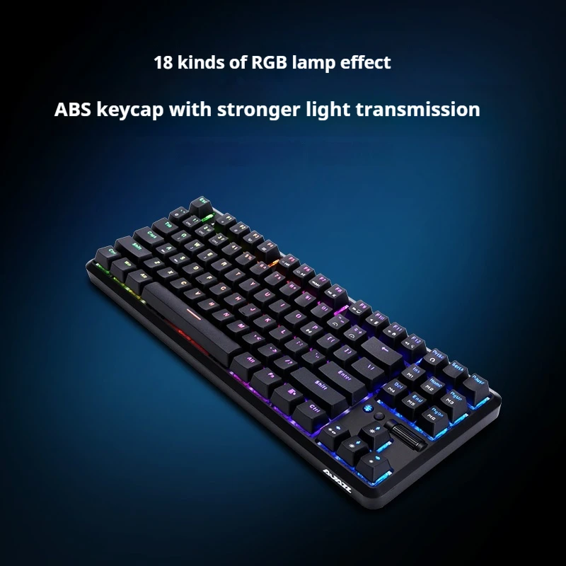 Ajazz-Teclado mecânico sem fio personalizado, Hot Swappable E-Sports Game, RGB, chá, eixo vermelho, K870t