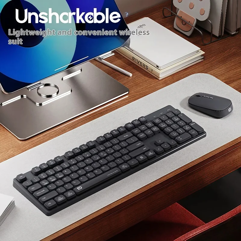 

UNSHARKABLE EK633T Беспроводная Bluetooth-клавиатура и мышь, комбинированная совместимая с несколькими устройствами для делового использования для смарт-ПК, телефона, планшета, ноутбука