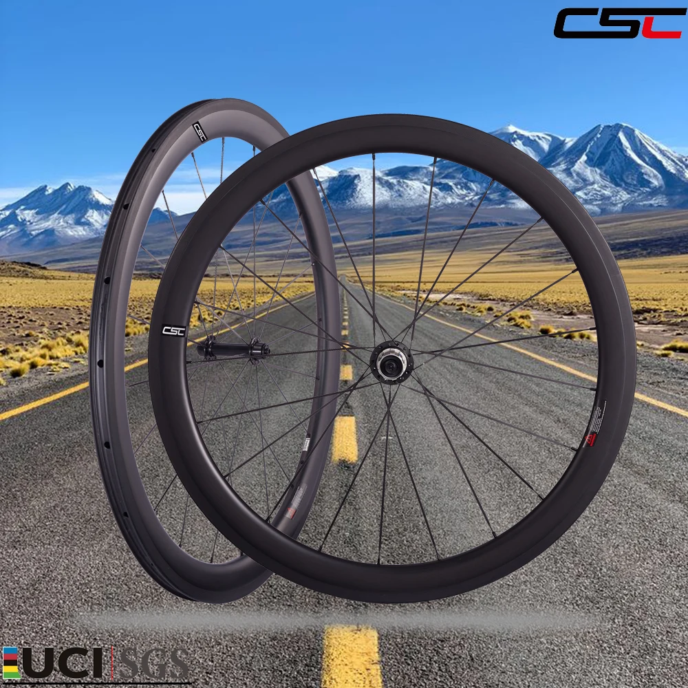 CSC UCI 超軽量カーボンロードホイール リムブレーキ 700C 25mm幅 38mm