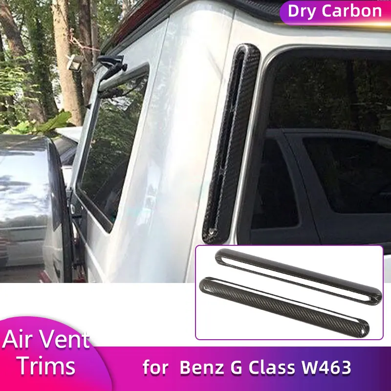 Prepreg Dry Carbon C-Pillar Side Air Vent Cover Trims for Mercedes Benz G Class W463 G500 G63 AMG 2004-2018 C-Pillar Body Kits