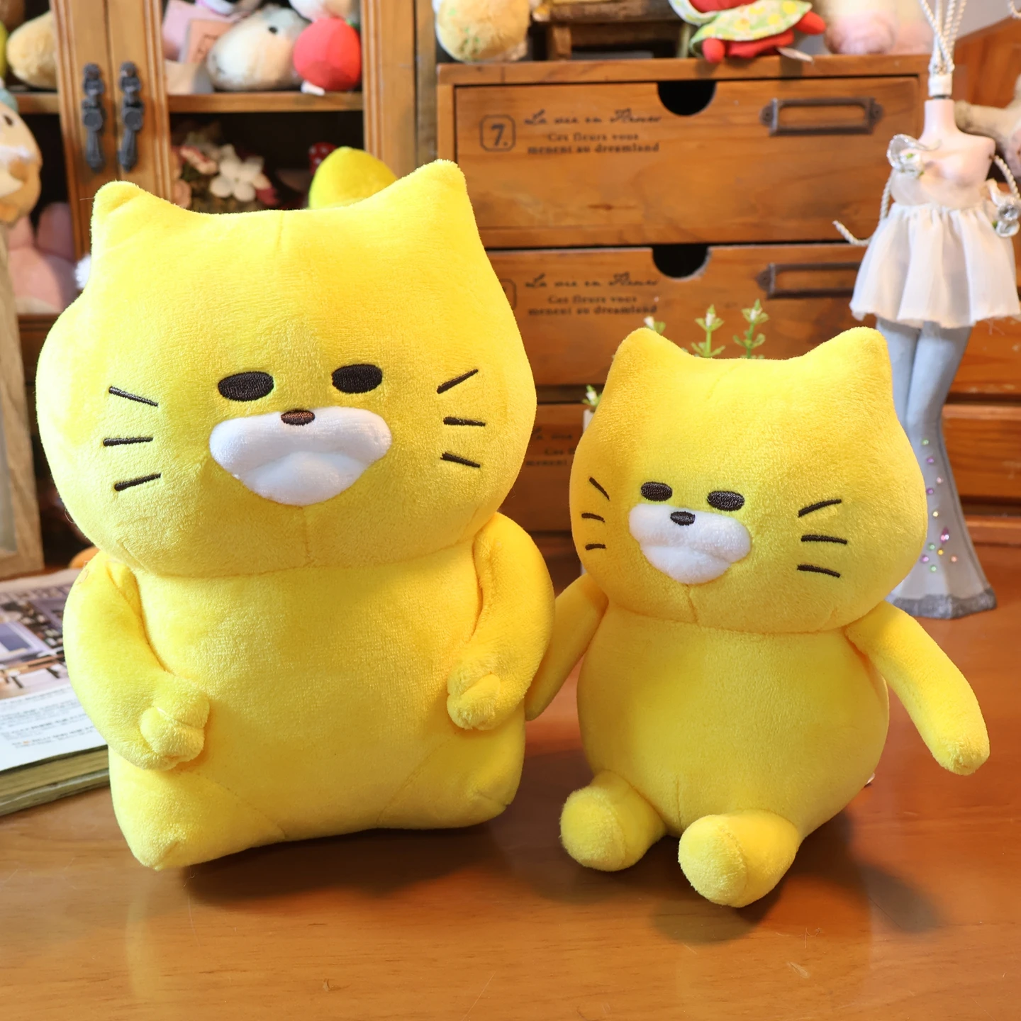 

[In Stock] Japanese Anime Doll Kenelephant Wild Cats Cute Cat Plush Doll Mascot Cat Ornament Toy Children'S Birthday Gift