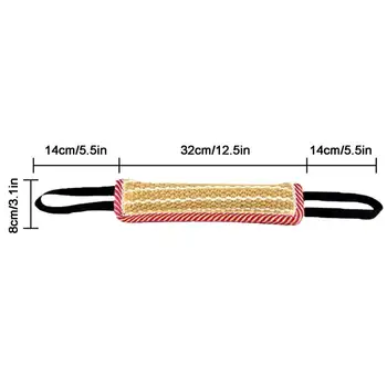 Dog Tug Toy Pet Bite Jute Tug Pillow With 2 Rope Handles Medium Large Dogs Training Toys for Malinois Pet Interative toy 6