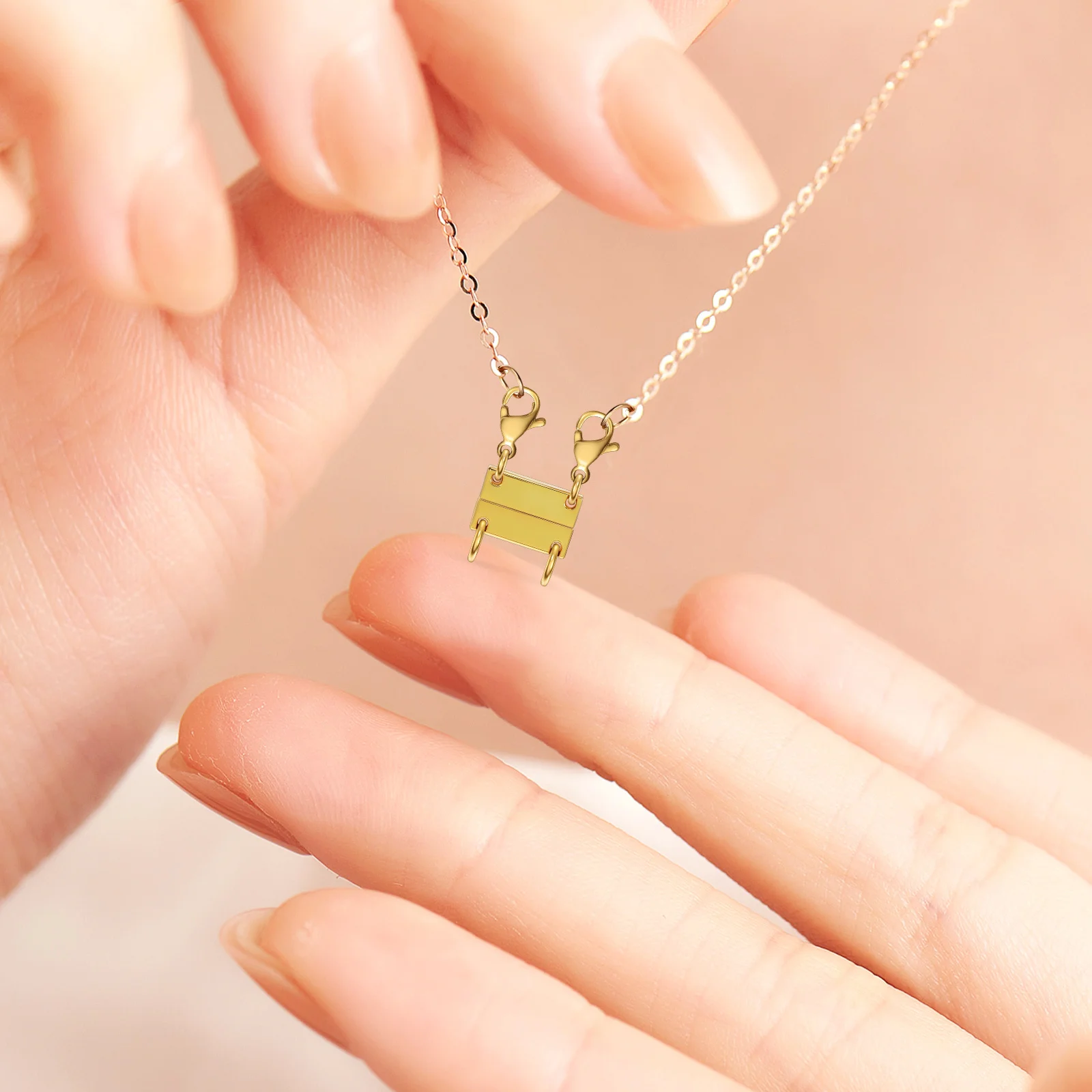 

2Pcs Multi Necklace Layering Clasp Zinc Alloy Jewelry Extender for Women Stack Necklaces Without Tangling Easy Adjustable