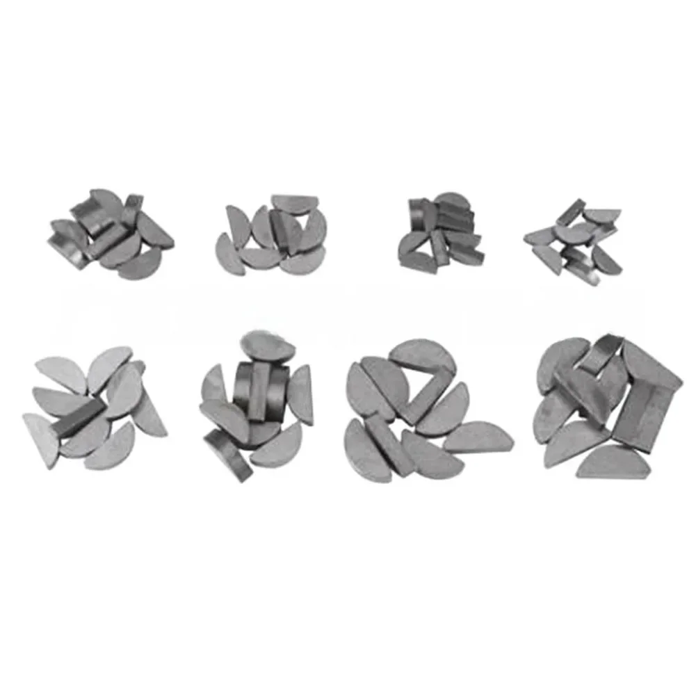 80pcs Carbon Steel Half Moon Key Set Metric Keyway and Key Stock for Shaft Crank Use with Organized Plastic Storage Box