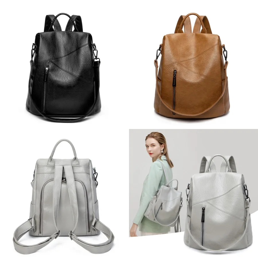 

【New style】Backpack for female college students simple all-matching backpack summer large-capacity anti-theft casual travel ba