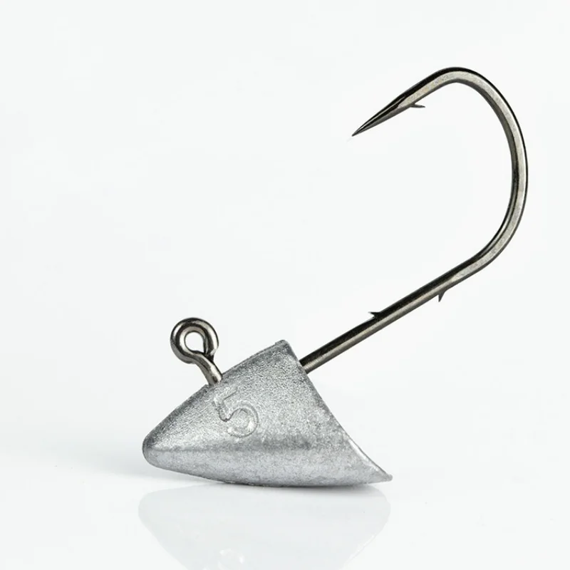 Tumbler Jig Head Hook 3 Times Strengthen Hooks Lock Worm T Tail Soft Bait Die-casting 2.7g-5g Lead Fishhook Lot 10 Pieces SALE image 3