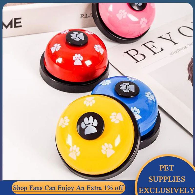 Pet Training Called Dinner Small Bell Dog Toys Interactive Doorbell Footprint Ring Trainer Feeding Reminder Puppy Accessories