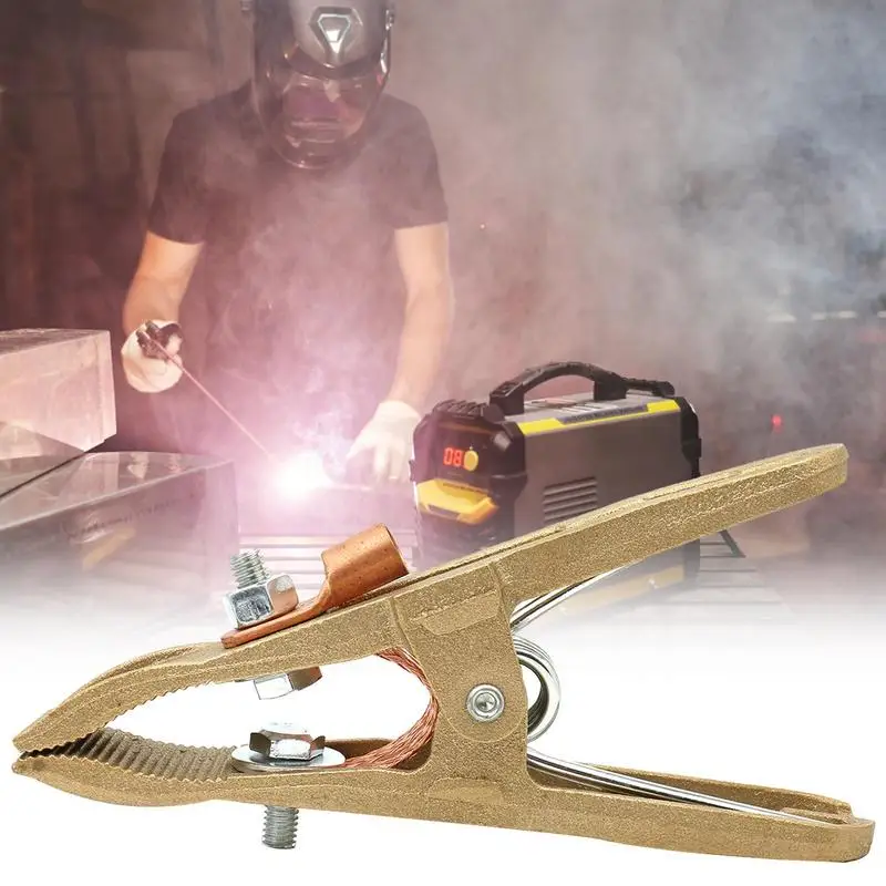 

Welder Ground Clamp A-Shape Cable Gripper 260/300/500A Ground Soldering Earth Clamp Welder Cable Copper Grip Clip For Welding