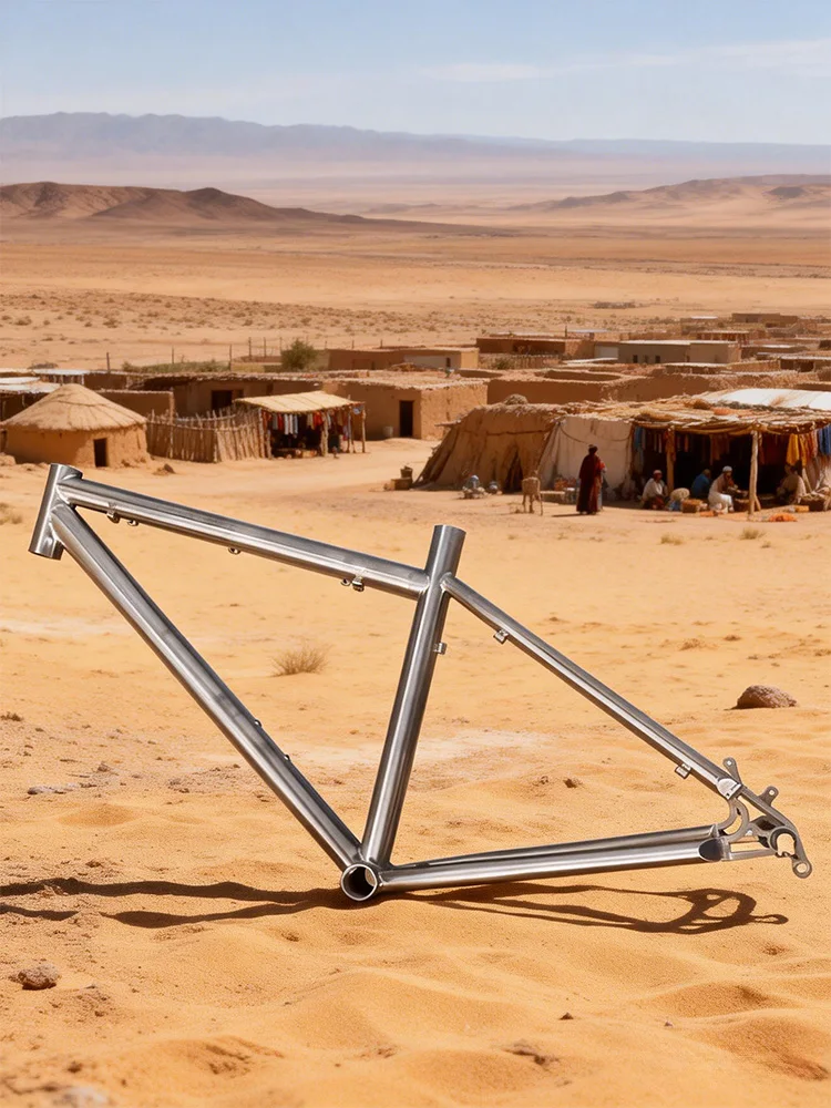 FREE SHIPPING !!! TiTo Titanium MTB bike frame 26``27.5``29``ONE -PIECE tail hook and bent down tube 41.8-52 head tube bicycle