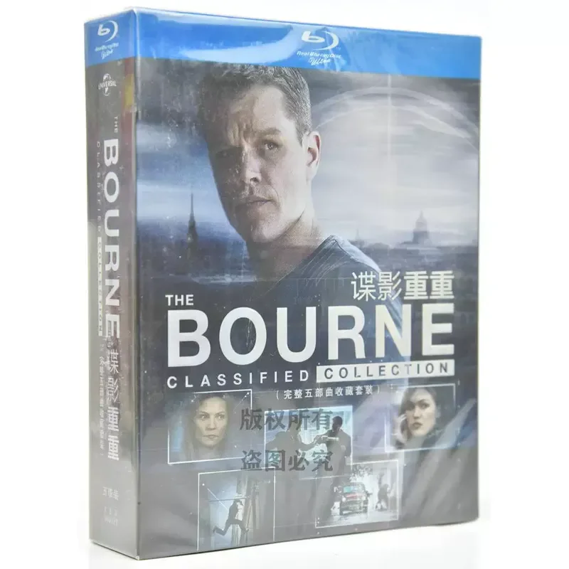 BD Blu-ray American Action Movie Bourne Five-Part Set High Definition 5 Discs Collection