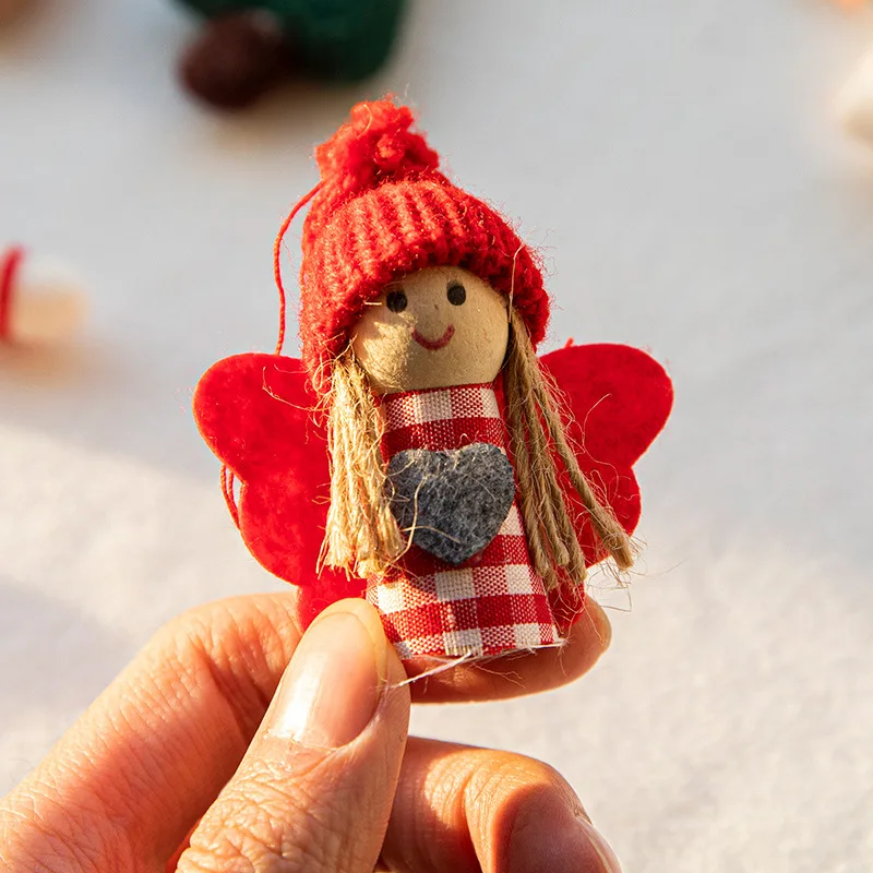 Christmas Decorations Creative Christmas Tree Cartoon Elk Felt Pendant DIY Material Small Doll Christmas Gift