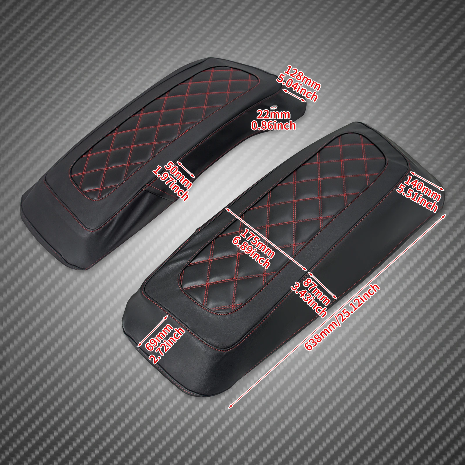 Motorcycle Hard Saddlebag Lid Cover Hard Side Bag Waterproof for Harley Road King Street Glide CVO Electra Glide FLHR 14-2024