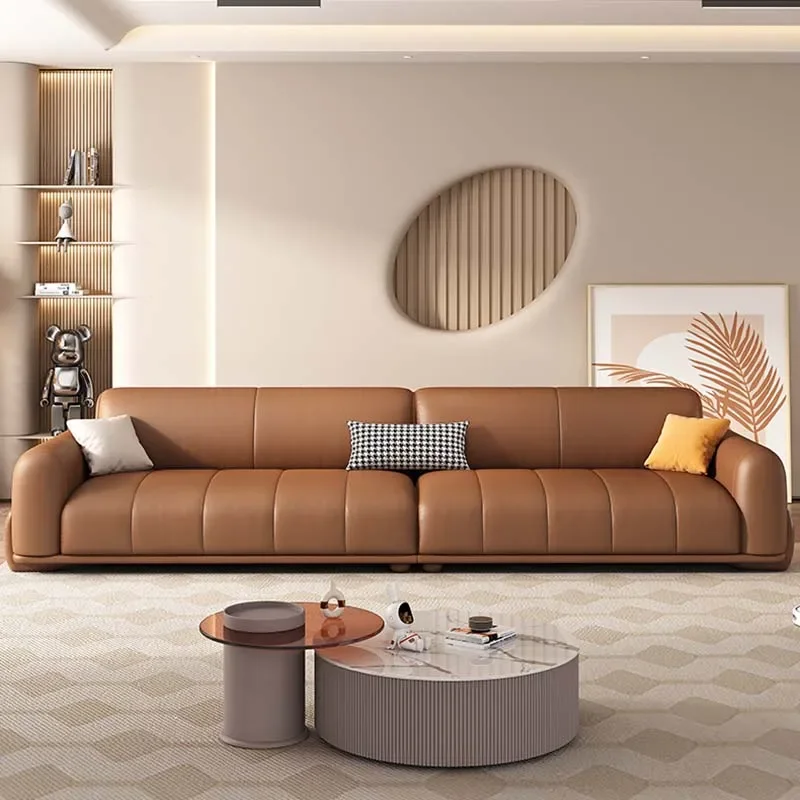 Sofás europeos de lujo para sala de estar, sofás modulares de cuero, salón cómodo Kanapy I Sofy Do Salony, muebles modernos