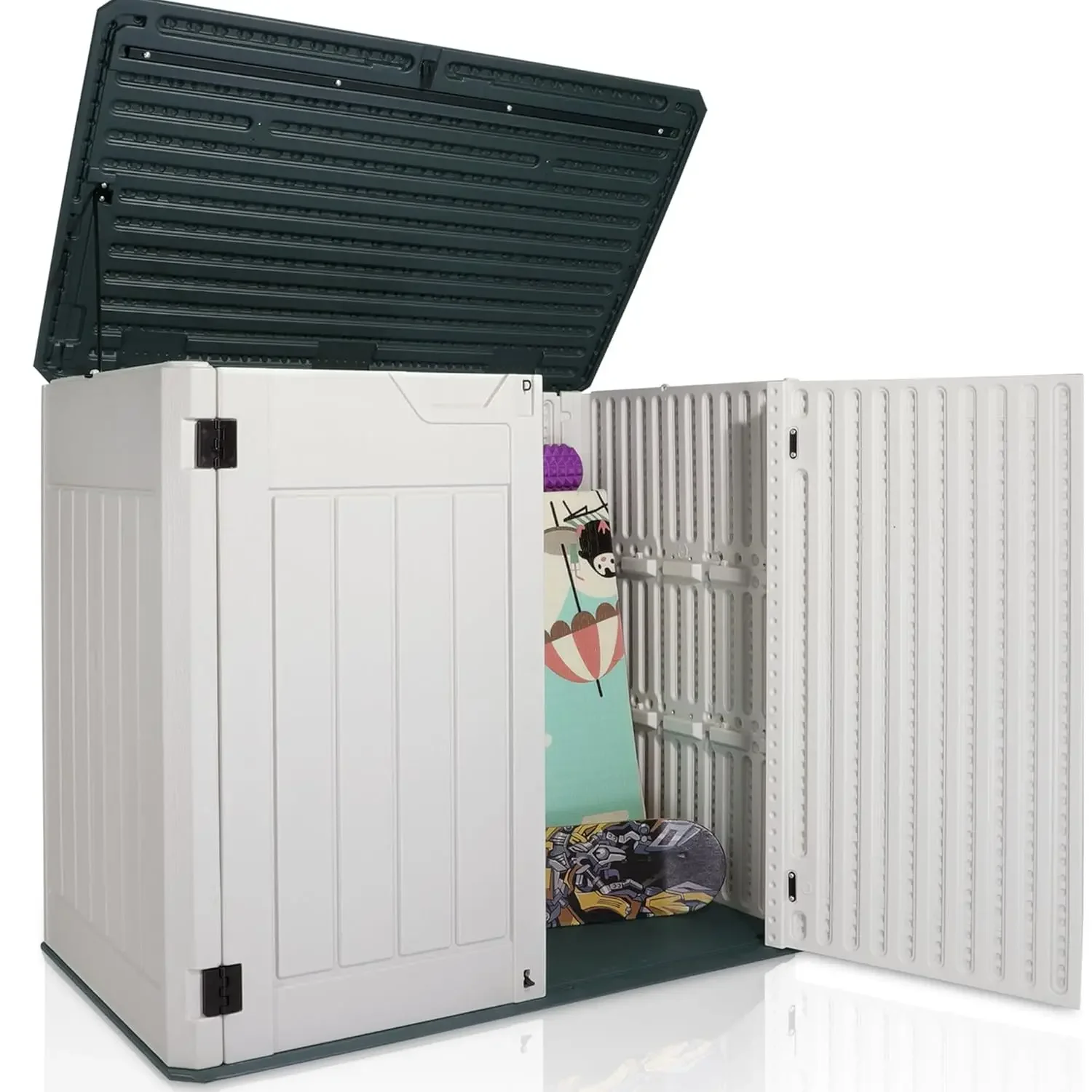 

47 Cu ft Outdoor Storage Shed, Large Resin Outdoor Storage Box for Patio Garden Yard Outdoor Storage Cabinet for, Customized
