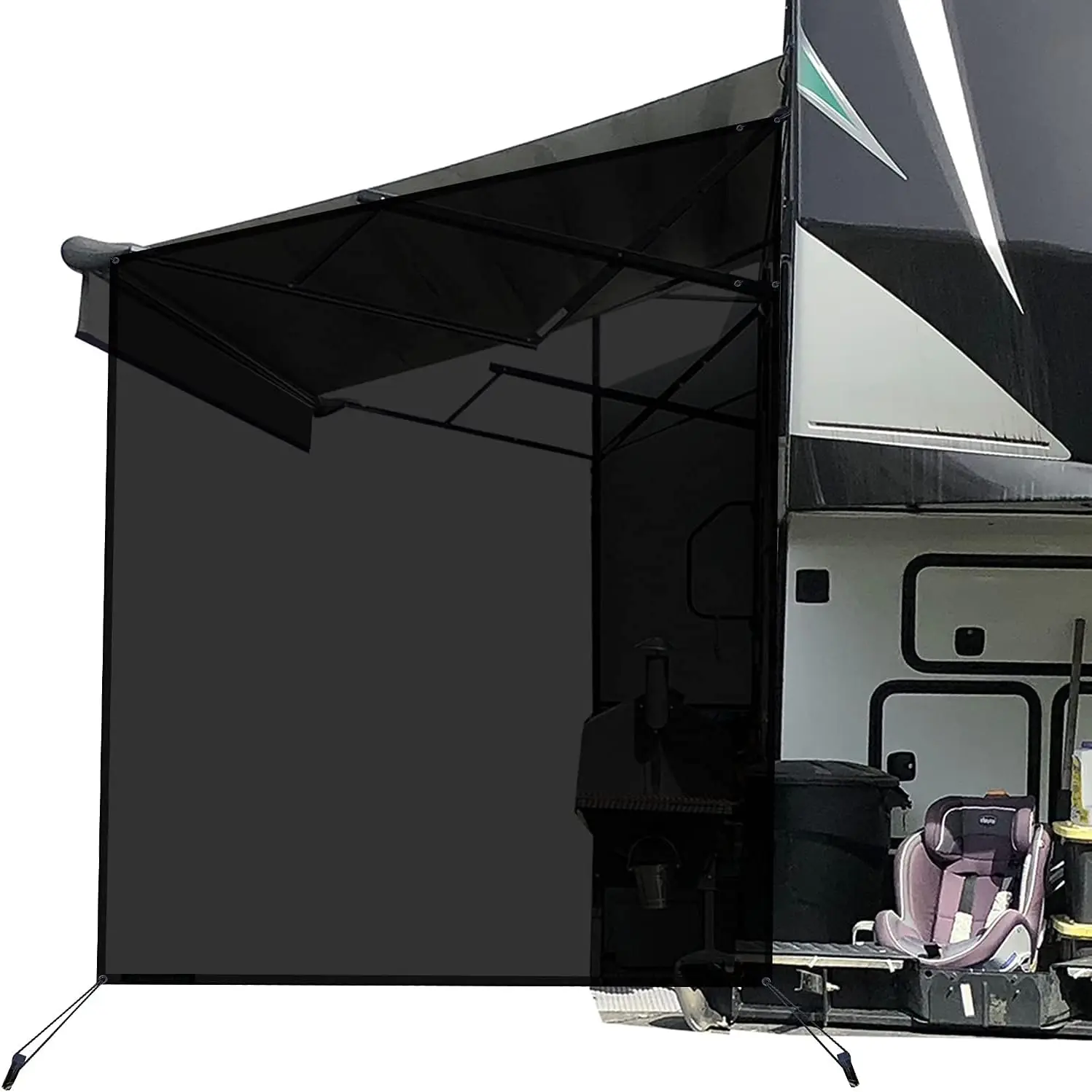 

Боковой солнцезащитный козырек для автофургона, сетчатый УФ-блокировщик (9 x 7 дюймов) для прицепа на колесах, гарантия 3 года